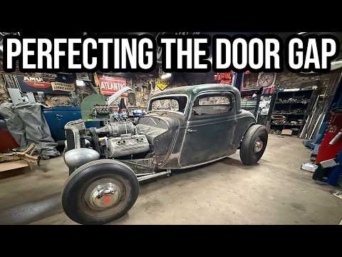 Cutting In Door Gaps & Welding Up The Door Edges - 1933 Ardun Coupe