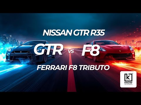 Nissan GT-R vs Ferrari F8 Tributo – The Ultimate Supercar Showdown! 🇯🇵⚡🇮🇹 | Know The Difference