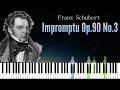 Impromptu Op. 90 No. 3 - Schubert | Piano Tutorial | Synthesia | How to play