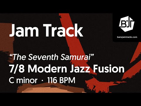 7/8 Modern Jazz Fusion Jam Track in C minor "The Seventh Samurai" - BJT #87
