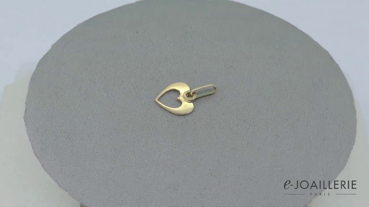 www.e-joaillerie.com - Pendentif en or jaune 18 carats cœur