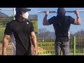 답답해서 봄맞이 야외 턱걸이... 마스크를 착용하면서 운동하기 (Calisthenics workout Pull-up Training in Korea)