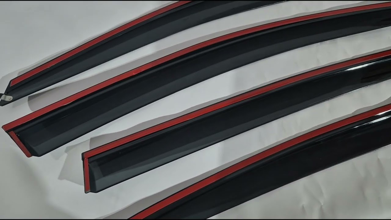 Вітровики з хромованим молдингом Niken Luxury (SD, 4 шт) Video 1