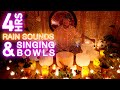 4 Hours Rain & Gentle Sleep Music | Meditation Music | Sleep Sounds | Rain Sounds | Singing Bowls