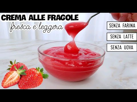 🍓Perfetta per farcire torte, bignè, crostate. Crema alle fragole FACILE e VELOCE. Senza glutine