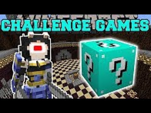PopularMMOs Pat and Jen Minecraft  CYCLOPS CHALLENGE GAMES   Lucky Block Mod   Modded Mini Game