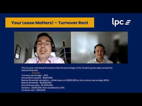 Part of a video titled Explaining turnover rent on commercial leases - YouTube
