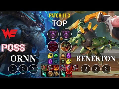 WE Poss Ornn vs Renekton Top - KR Patch 11.3