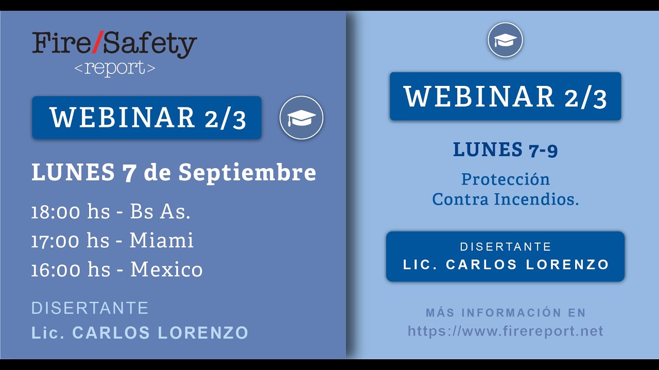 Jornadas de WEBINARS 3/3 sobre Protección contra Incendio.