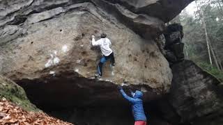 Video thumbnail of Pig Power Problem, 8A+. Labák