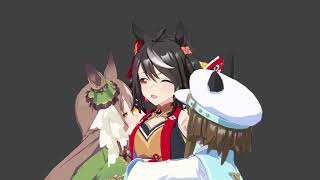 Kitasan black getting her armpits licked by satono diamond and cheval grand for 6 seconds