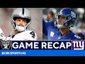 Raiders vs Giants: Derek Carr throws 2 INT in losing effort against New York | CBS Sports HQ