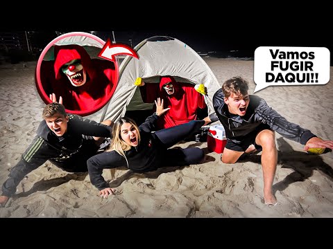 ACAMPAMOS NA PRAIA A NOITE E ALGO BIZARRO ACONTECEU - FOMOS PERSEGUIDOS 😱😱😱