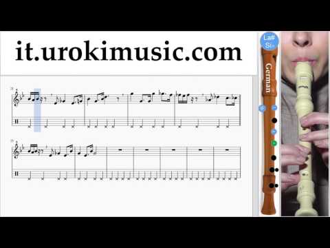Corso di Flauto Dolce G. Star Wars - Imperial March Tablature Tab Parte#2 um-i276