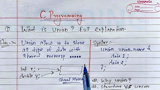 Union In C Programming | What is Union? Full Explanation | Learn Coding