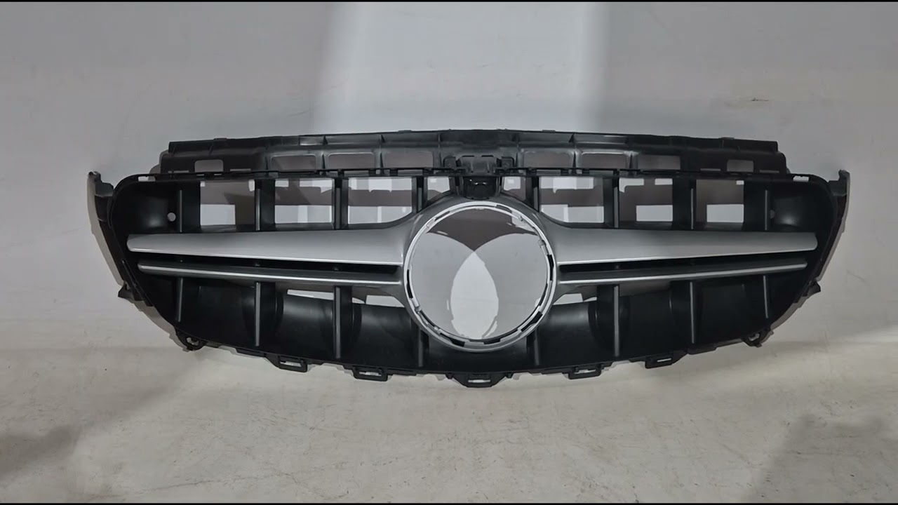 Mercedes E-сlass W213 2016-2023 рр. Передня решітка в дизайні E63 AMG Silver (для Avantgarde/AMG-Line/E43 AMG/E53 AMG 2016-2019) Video 1