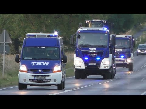 [FEU 4 - brennt Stallgebäude] Einsatzfahrten Fachgruppe-Räumen Technisches Hilfswerk OV Barmstedt