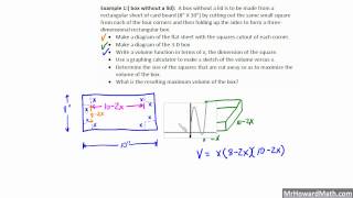 Polynomial Applications (Maximizing Volume)