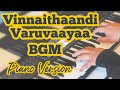 Vinnaithaandi Varuvaayaa Title BGM Piano Version Cover A R Rahman Gautham Menon STR Trisha