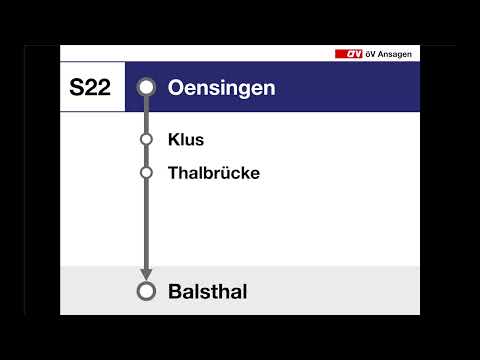 SBB/OeBB Ansagen • S22 • Oensingen – Balsthal