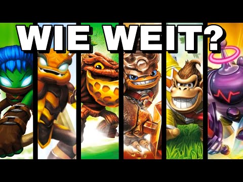 Wie weit kann mich der STÄRKSTE Skylander aus jedem Spiel bringen?