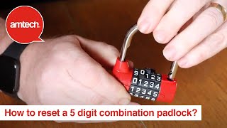How To Reset An Amtech 5 Digit Combination Padlock