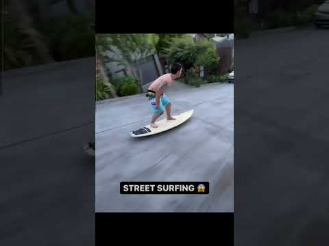 STREET SURFING 👀⁉️ #shorts #viral #streetsurfing #amazing #shocking #stunt #subscribe
