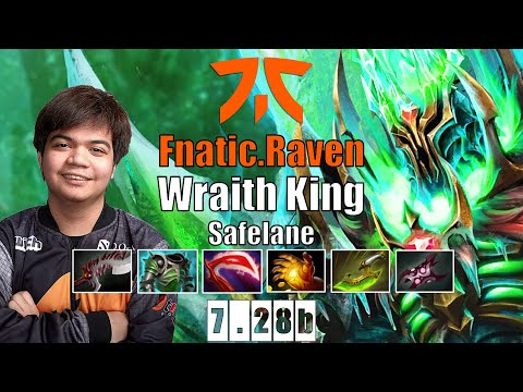 Wraith King Safelane | Fnatic.Raven | OMG 980 GPM PRO WK | 7.28b Gameplay Highlights