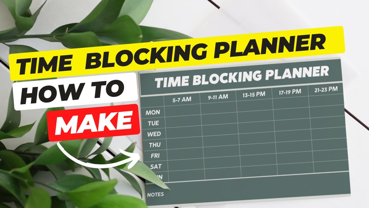Time Blocking Planner Template - How to Make Printable To Sell