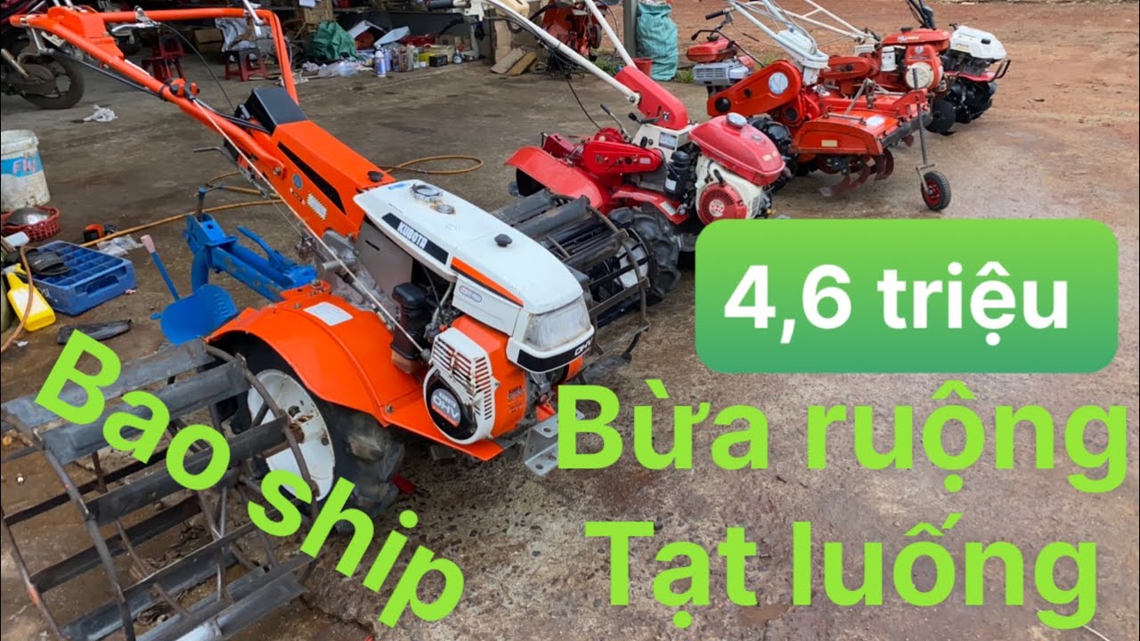 Video thử nghiệm thực tế máy cày xới đất cầm tay đa năng mini