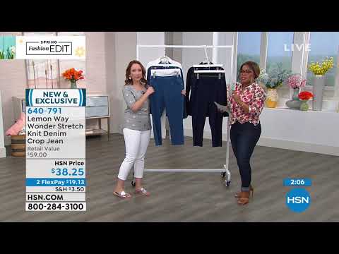 Lemon Way Wonder Stretch Knit Denim PullOn Crop Jean