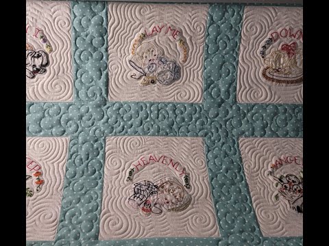 Clouds and Echo Free Motion Longarm Quilting Bernina Q24 Baby Quilt