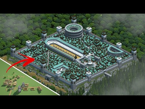 Minecraft Mega Base Build Timelapse | Upsidedown Pyramid Base