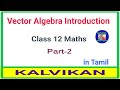 Class 12 Vector Algebra Introduction In Tamil Kalvikan