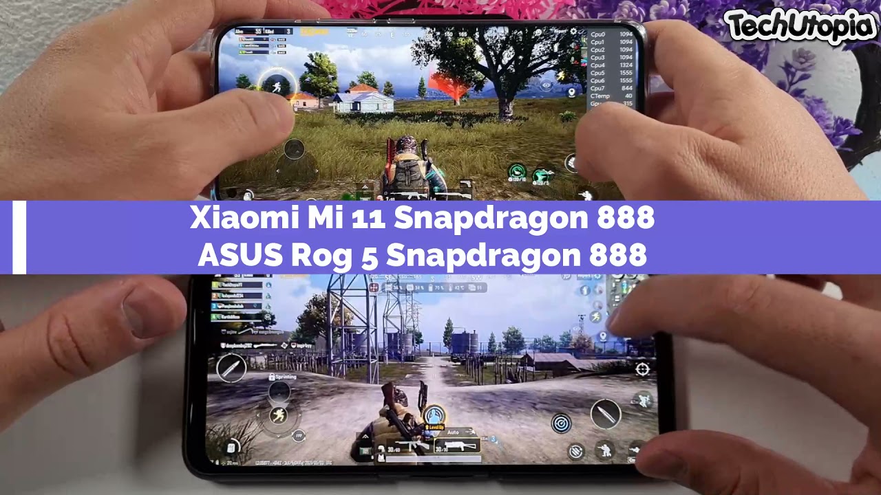 ROG 5 vs Xiaomi Mi 11 Speed test/Gaming comparison/PUBG/Snapdragon 888 flagships 2021