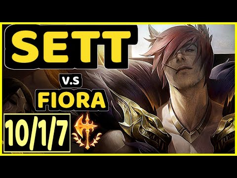 SATORIUS (SETT) vs FIORA - 10/1/7 KDA TOP GAMEPLAY - EUW Ranked MASTER