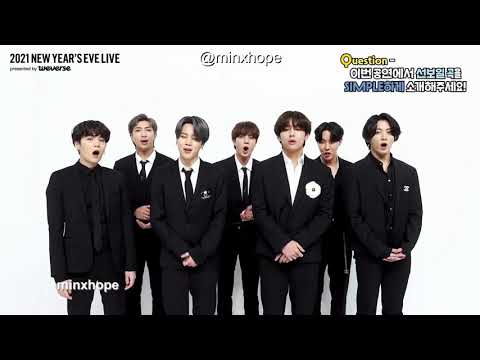[Sub Español] [2021NYEL] 2021 NEW YEAR'S EVE LIVE Relay Q&A - BTS (방탄소년단) (Full HD)