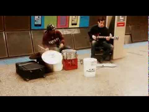 Chicago Street Performers Adrian Davis & Mark Johnson at Red Line Lake Stop 10/25/2013