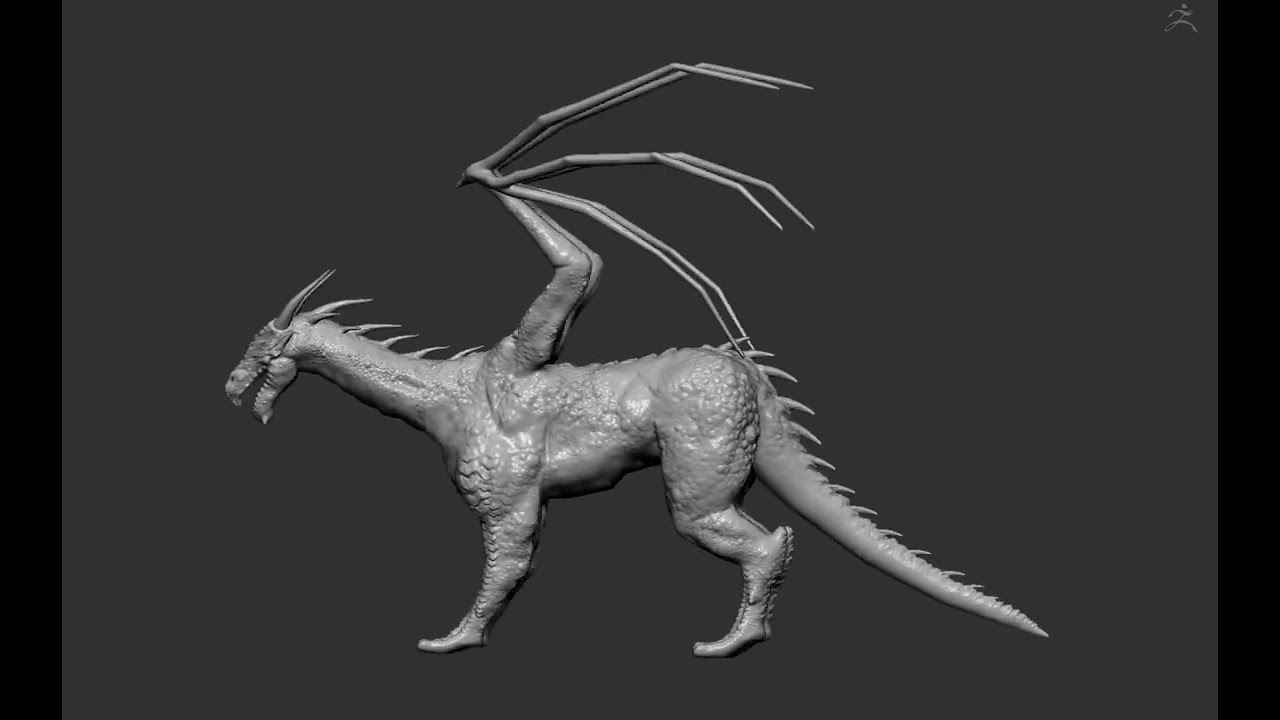 Dragon Sculpt Turntable - Artstation challenge