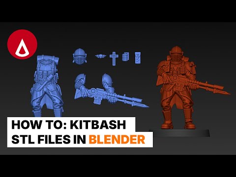 Blender Tutorial - How To: Easily Kitbash STL files for 3D Printing