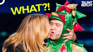 She Actually KISSED A Contestant?! | America's Got Talent