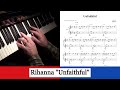 Unfaithful - Rihanna - Piano Solo 