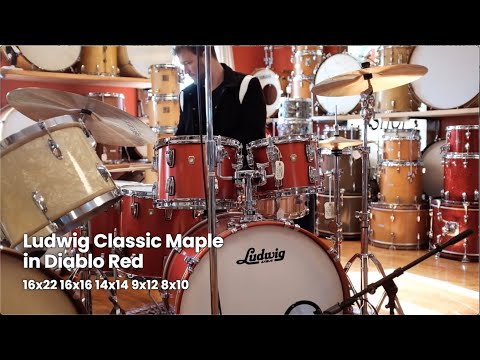 Ludwig Classic Maple in Diablo Red 16x22 16x16 14x14 9x12 8x10 image 4