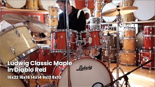 Video thumbnail for Ludwig Classic Maple in Diablo Red with Acro Copper Snare by Wood & Weather Drum Shop