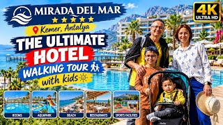 ​Mirada Del Mar Hotel, Kemer, Antalya | 4K Walking Tour 🇹🇷 | Four Passports
