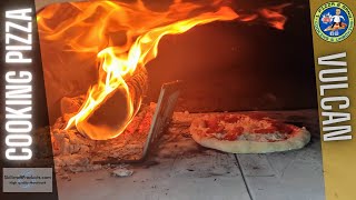 Cooking Wood Fired PIZZA in a Skillcraft Vulcan Wood Fired Pizza Oven