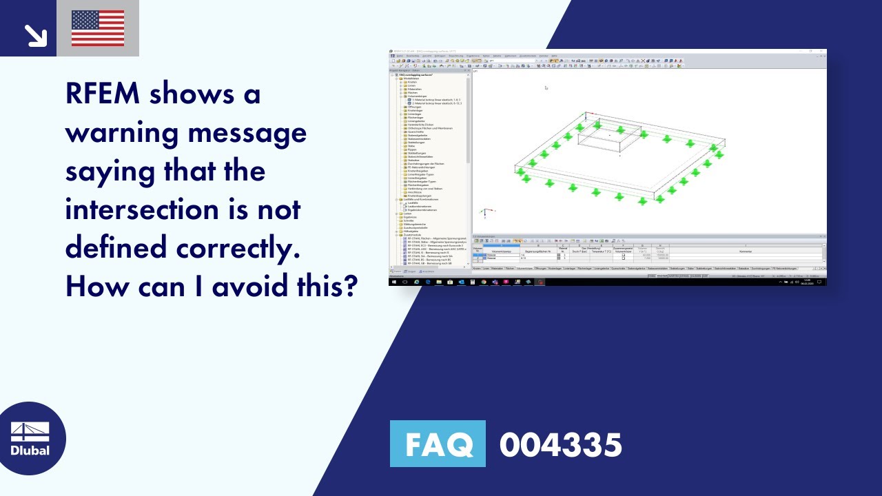 FAQ 004335 | RFEM shows a warning message saying that the intersection is not defined correctly. ...