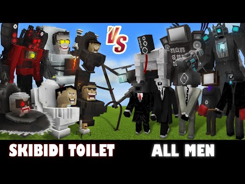 Skibidi Toilet TEAM vs. All MEN Camerman, Speakerman & TV Man | Minecraft (COOLEST BATTLE!)