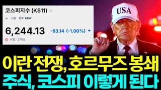 미국-이란 전쟁 확산 이란 호르무즈 봉쇄 확정, 미국 주식 한국 코스피 이렇게 된다