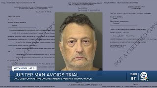 Jupiter man arrested for threats against Trump, Vance released from house arrest